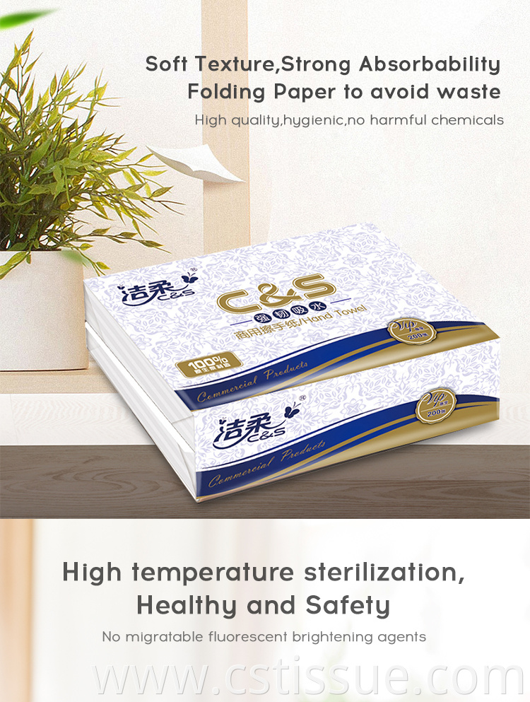 Factory Business Hand Paper No Embossed Hand Towel Tissue Paper Towel Tissue